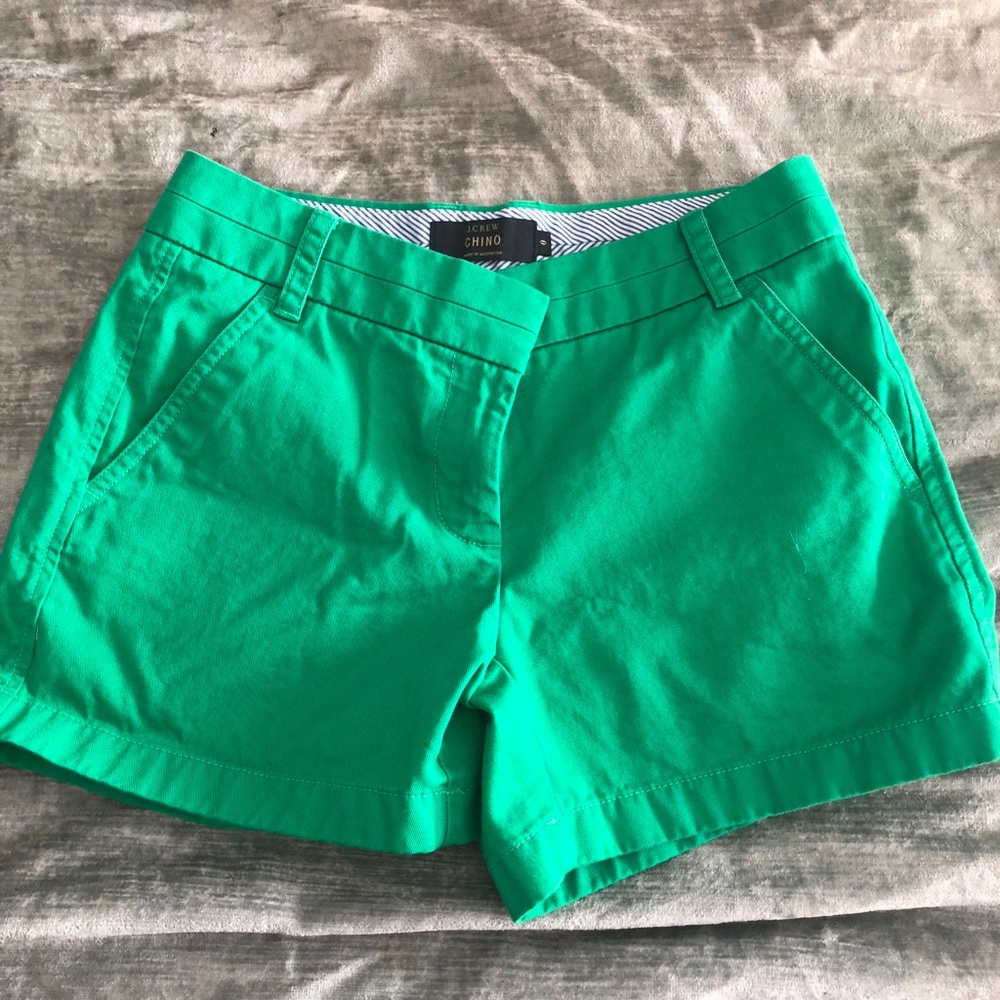 J crew chino, Kelly green, 5 inch inseam